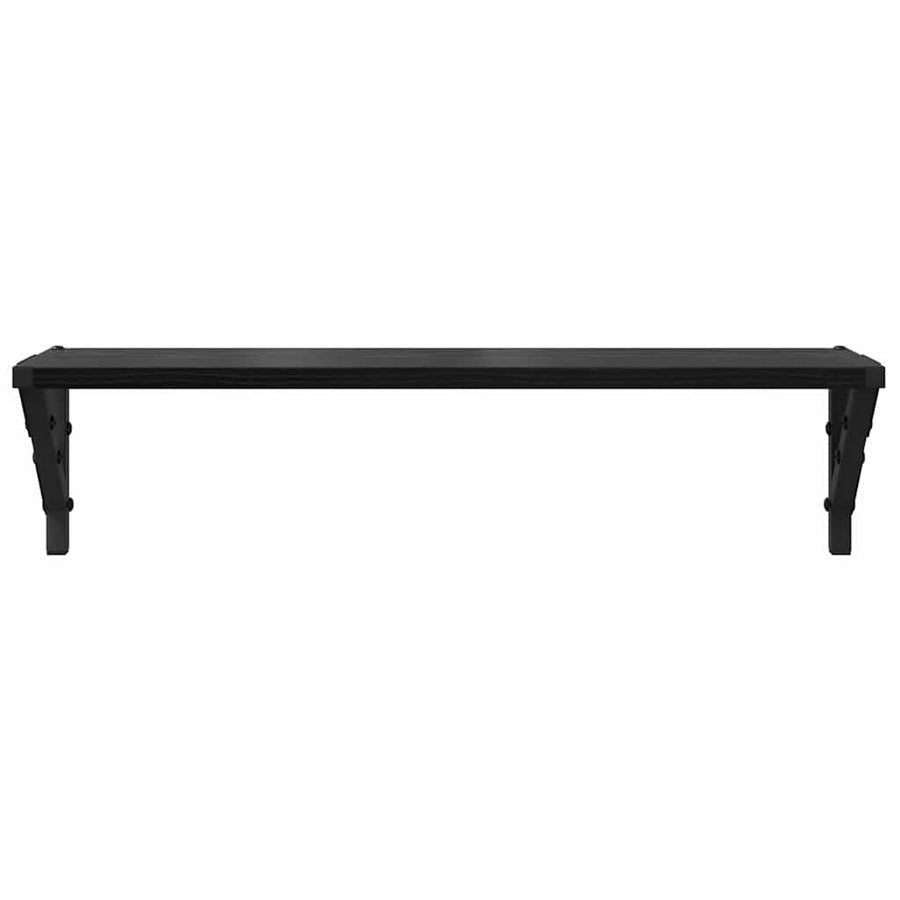 Wandplanken 2 pcs Zwart Eiken 60 x 15 x 15,5 cm Bewerkt hout
