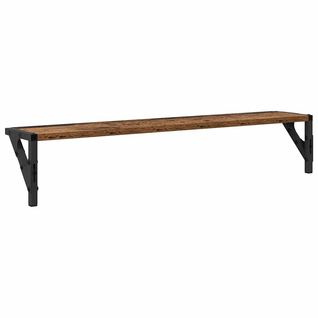 Wandplanken 2 pcs Oud Hout 80 x 15 x 15,5 cm Bewerkt hout