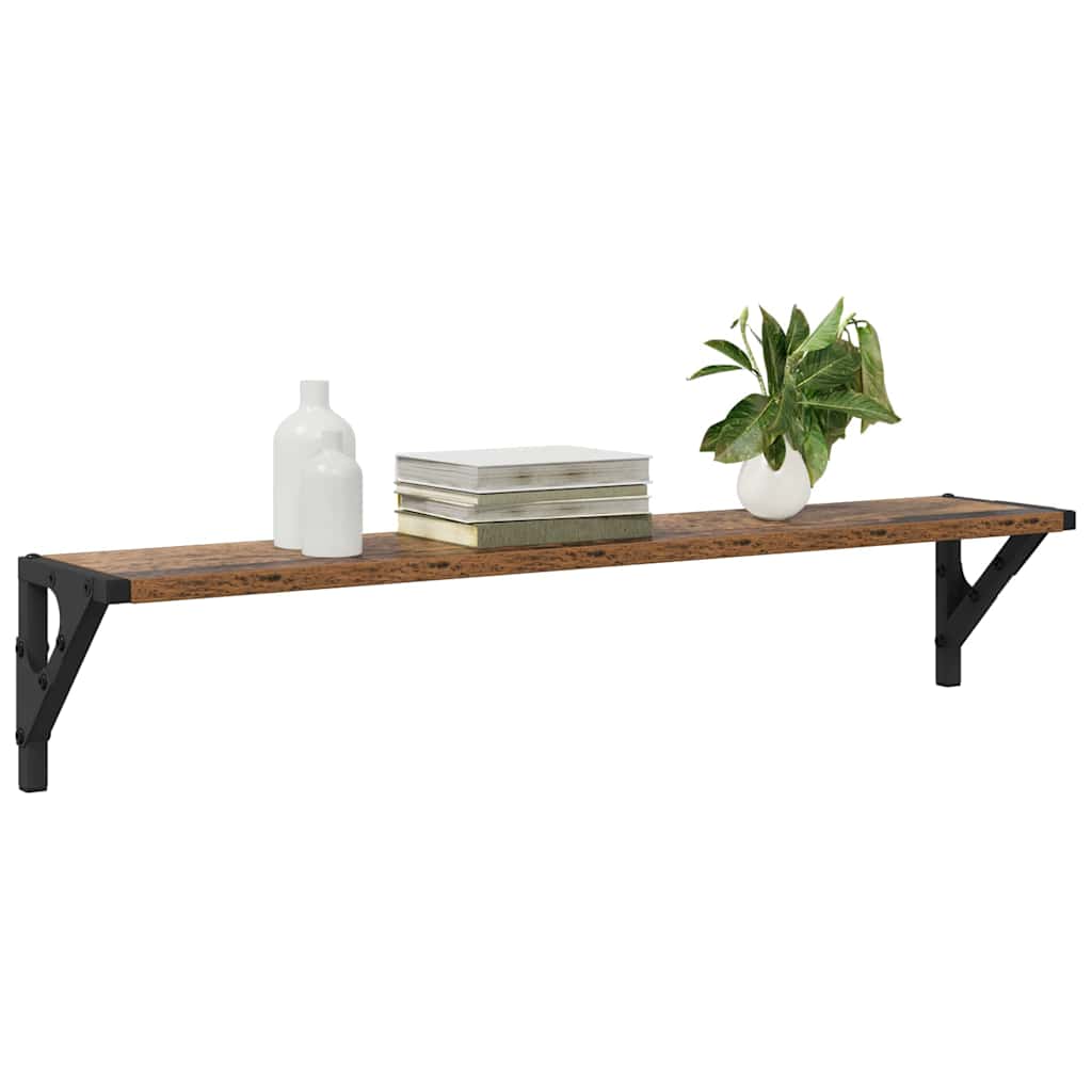 Wandplanken 2 pcs Oud Hout 80 x 15 x 15,5 cm Bewerkt hout