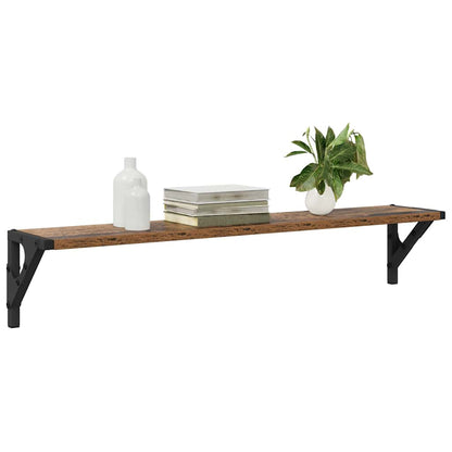 Wandplanken 2 pcs Oud Hout 80 x 15 x 15,5 cm Bewerkt hout