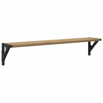 Wandplanken 2 pcs Artisan Eiken 80 x 15 x 15,5 cm Bewerkt hout
