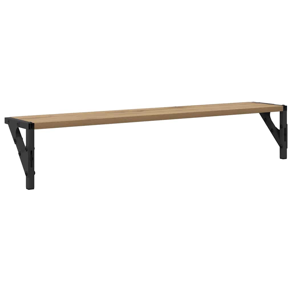 Wandplanken 2 pcs Artisan Eiken 80 x 15 x 15,5 cm Bewerkt hout