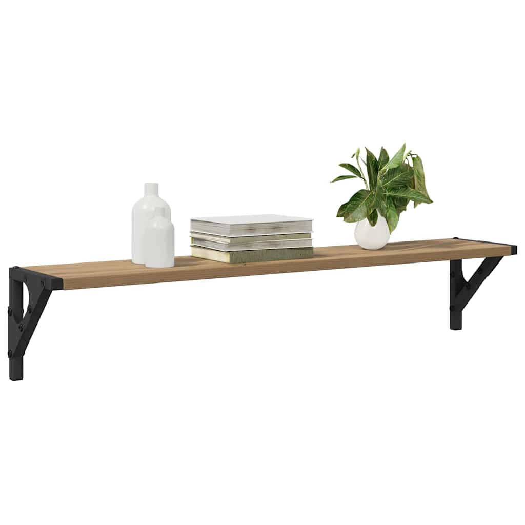 Wandplanken 2 pcs Artisan Eiken 80 x 15 x 15,5 cm Bewerkt hout