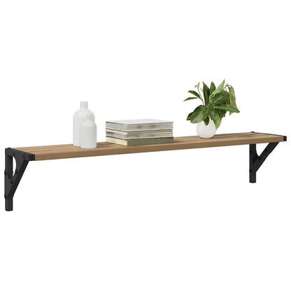Wandplanken 2 pcs Artisan Eiken 80 x 15 x 15,5 cm Bewerkt hout