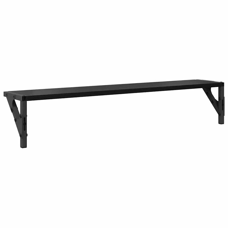 Wandplanken 2 pcs Zwart Eiken 80 x 15 x 15,5 cm Bewerkt hout