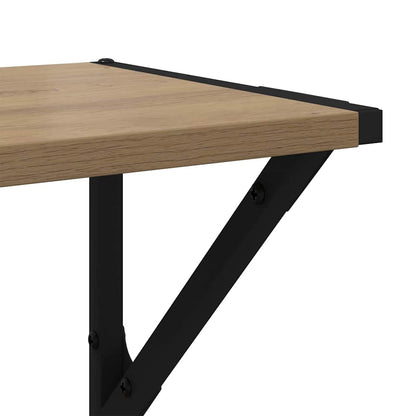 Wandplanken 2 pcs Artisan Eiken 60 x 25 x 25,5 cm Bewerkt hout