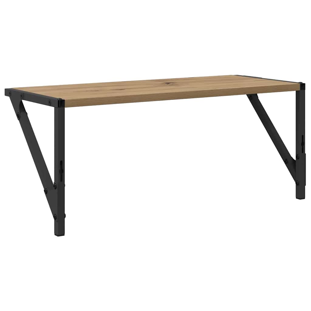 Wandplanken 2 pcs Artisan Eiken 60 x 25 x 25,5 cm Bewerkt hout