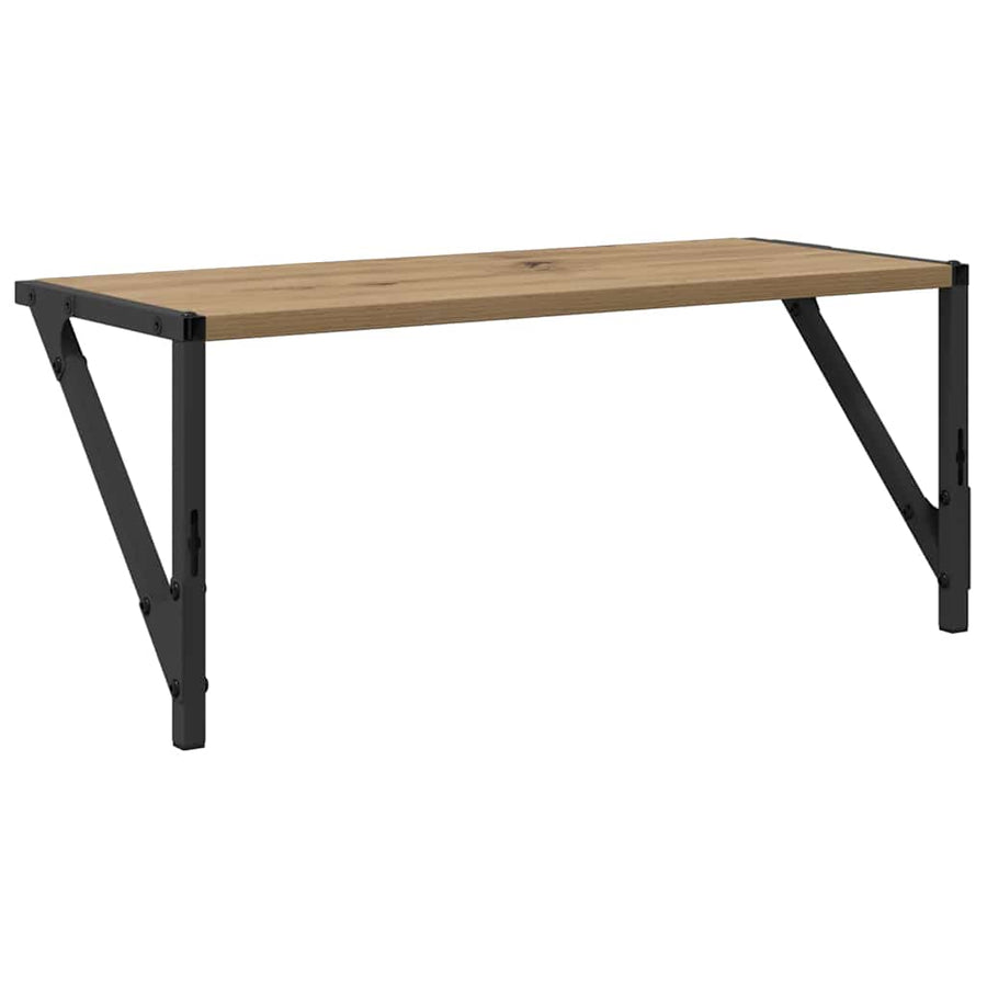 Wandplanken 2 pcs Artisan Eiken 60 x 25 x 25,5 cm Bewerkt hout