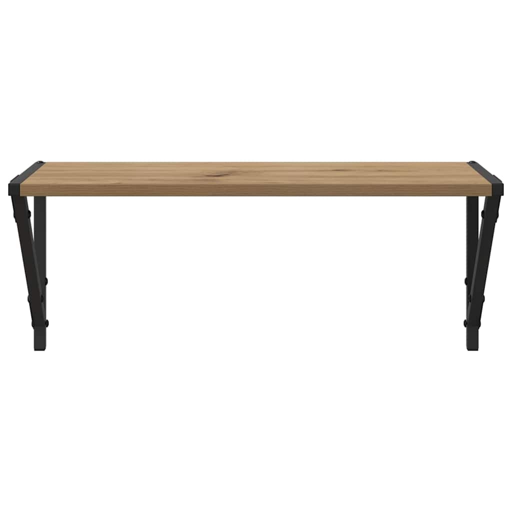 Wandplanken 2 pcs Artisan Eiken 60 x 25 x 25,5 cm Bewerkt hout