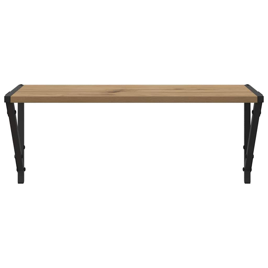 Wandplanken 2 pcs Artisan Eiken 60 x 25 x 25,5 cm Bewerkt hout