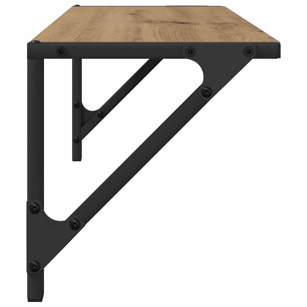 Wandplanken 2 pcs Artisan Eiken 60 x 25 x 25,5 cm Bewerkt hout