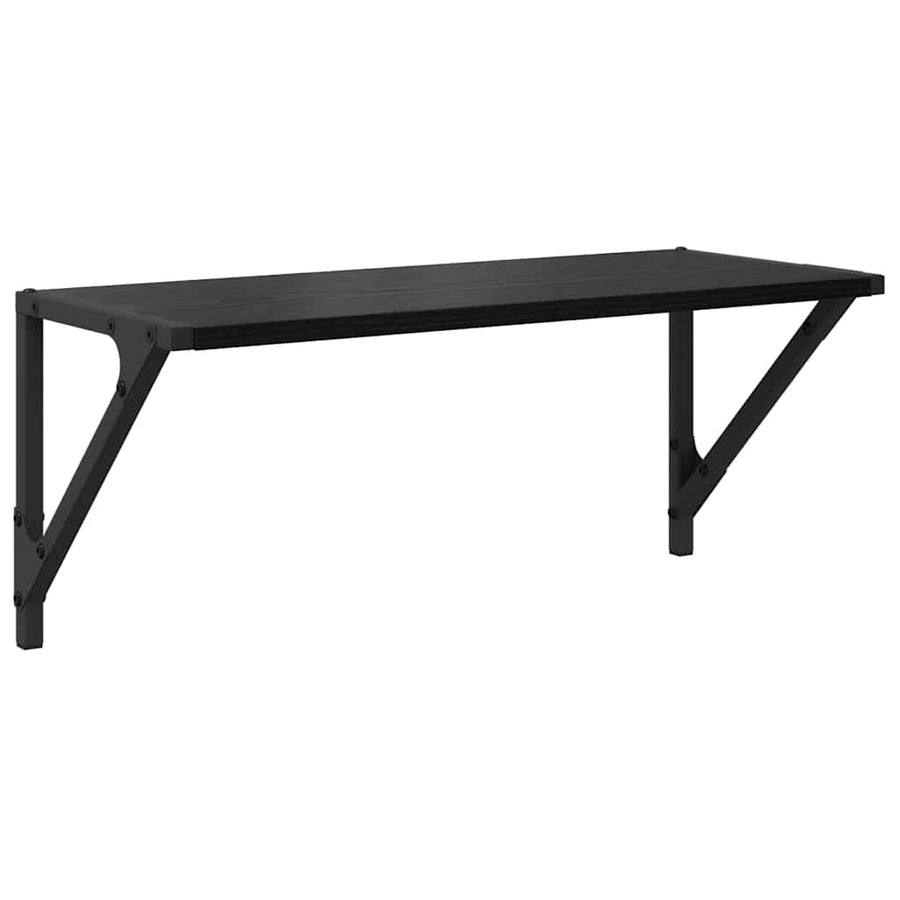 Wandplanken 2 pcs Zwart Eiken 60 x 25 x 25,5 cm Bewerkt hout