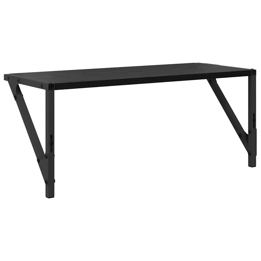 Wandplanken 2 pcs Zwart Eiken 60 x 25 x 25,5 cm Bewerkt hout