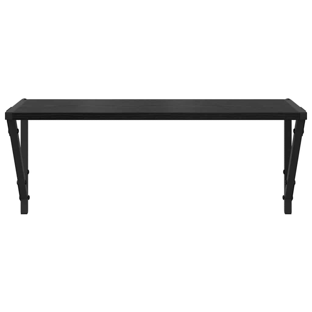 Wandplanken 2 pcs Zwart Eiken 60 x 25 x 25,5 cm Bewerkt hout