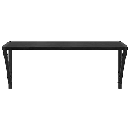 Wandplanken 2 pcs Zwart Eiken 60 x 25 x 25,5 cm Bewerkt hout