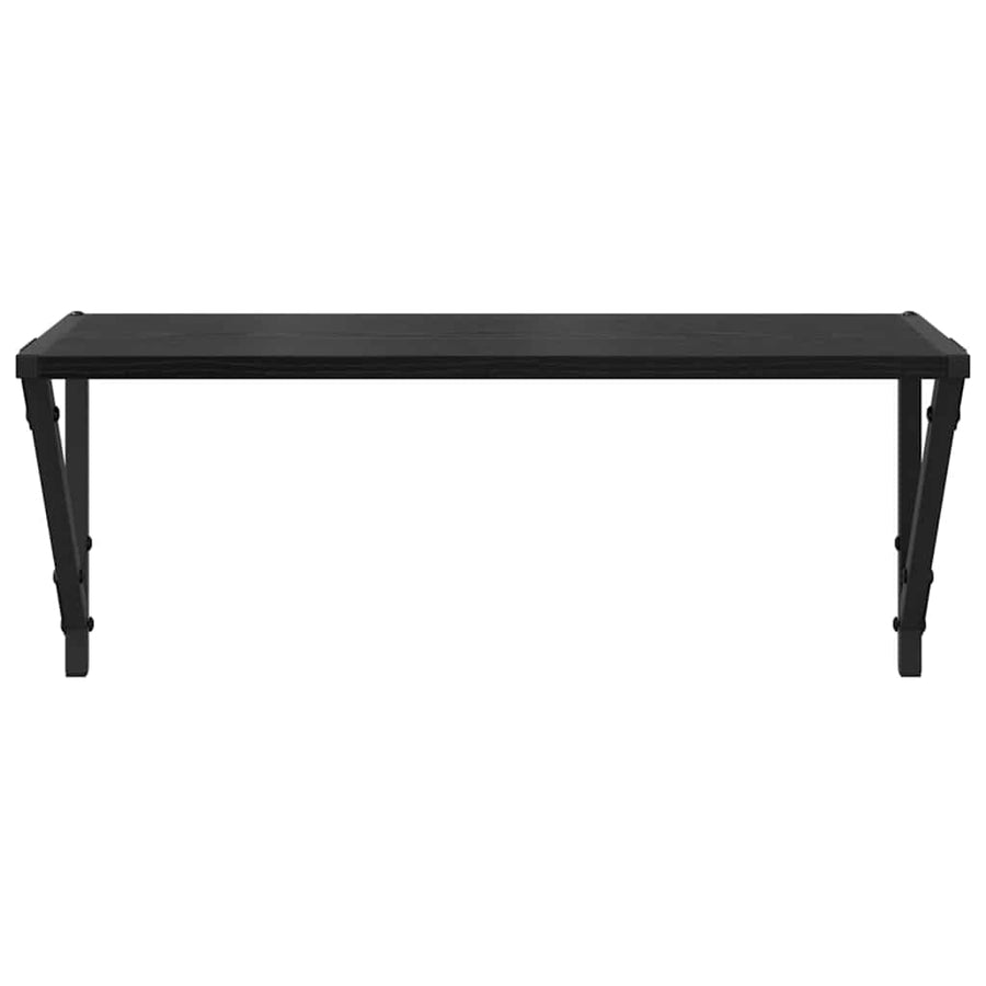 Wandplanken 2 pcs Zwart Eiken 60 x 25 x 25,5 cm Bewerkt hout