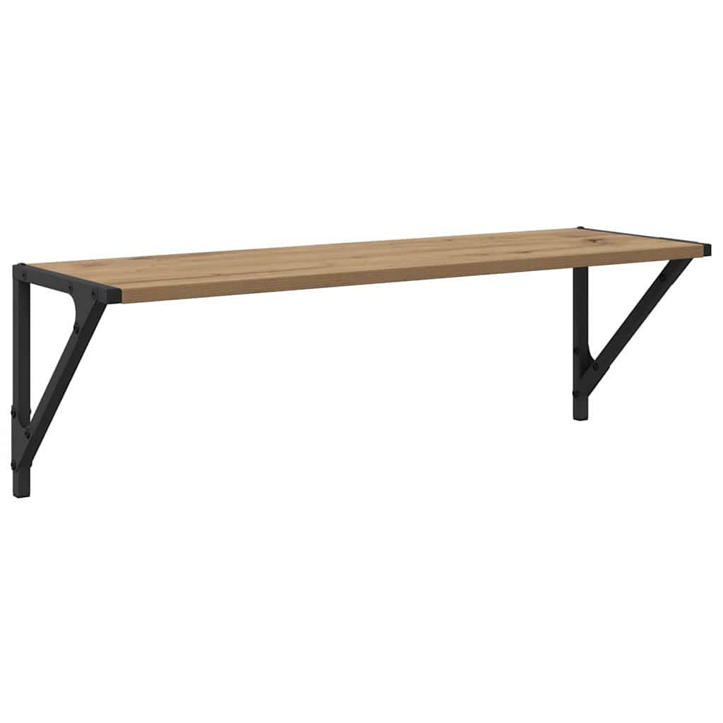 Wandplanken 2 pcs Artisan Eiken 80 x 25 x 25,5 cm Bewerkt hout