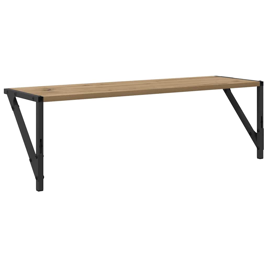 Wandplanken 2 pcs Artisan Eiken 80 x 25 x 25,5 cm Bewerkt hout