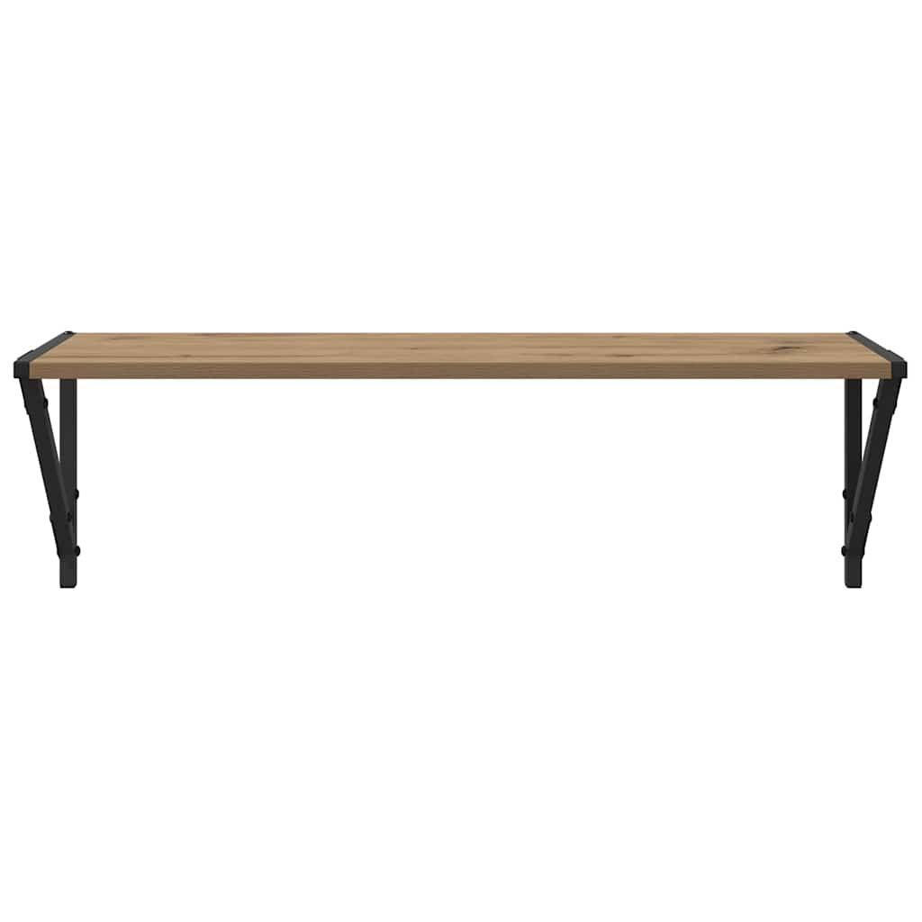 Wandplanken 2 pcs Artisan Eiken 80 x 25 x 25,5 cm Bewerkt hout