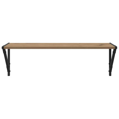 Wandplanken 2 pcs Artisan Eiken 80 x 25 x 25,5 cm Bewerkt hout