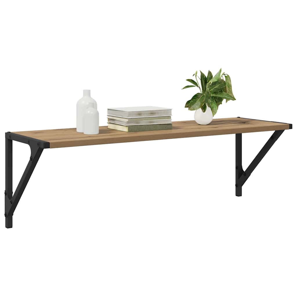 Wandplanken 2 pcs Artisan Eiken 80 x 25 x 25,5 cm Bewerkt hout