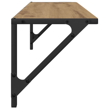 Wandplanken 2 pcs Artisan Eiken 80 x 25 x 25,5 cm Bewerkt hout