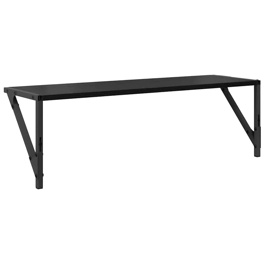Wandplanken 2 pcs Zwart Eiken 80 x 25 x 25,5 cm Bewerkt hout