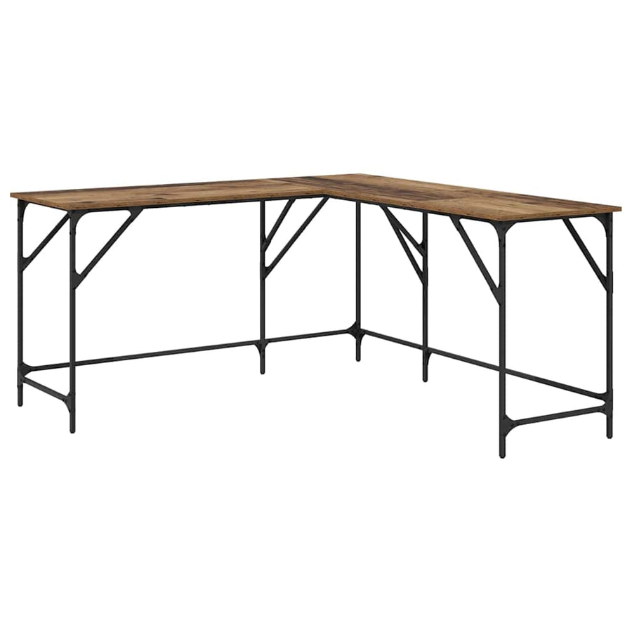 Bureau Oud Hout 149 x 149 x 75 cm Bewerkt hout