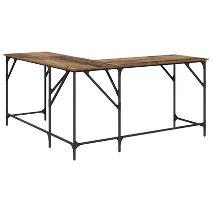 Bureau Oud Hout 149 x 149 x 75 cm Bewerkt hout