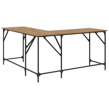 Bureau Artisan Eiken 149 x 149 x 75 cm Bewerkt hout