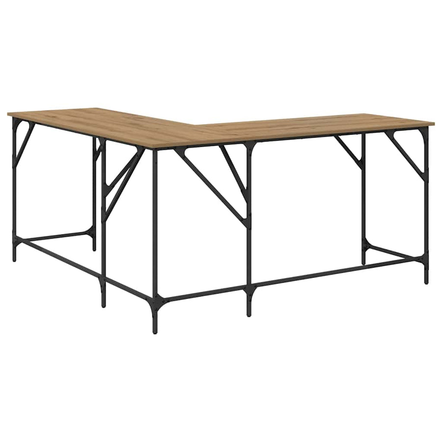 Bureau Artisan Eiken 149 x 149 x 75 cm Bewerkt hout