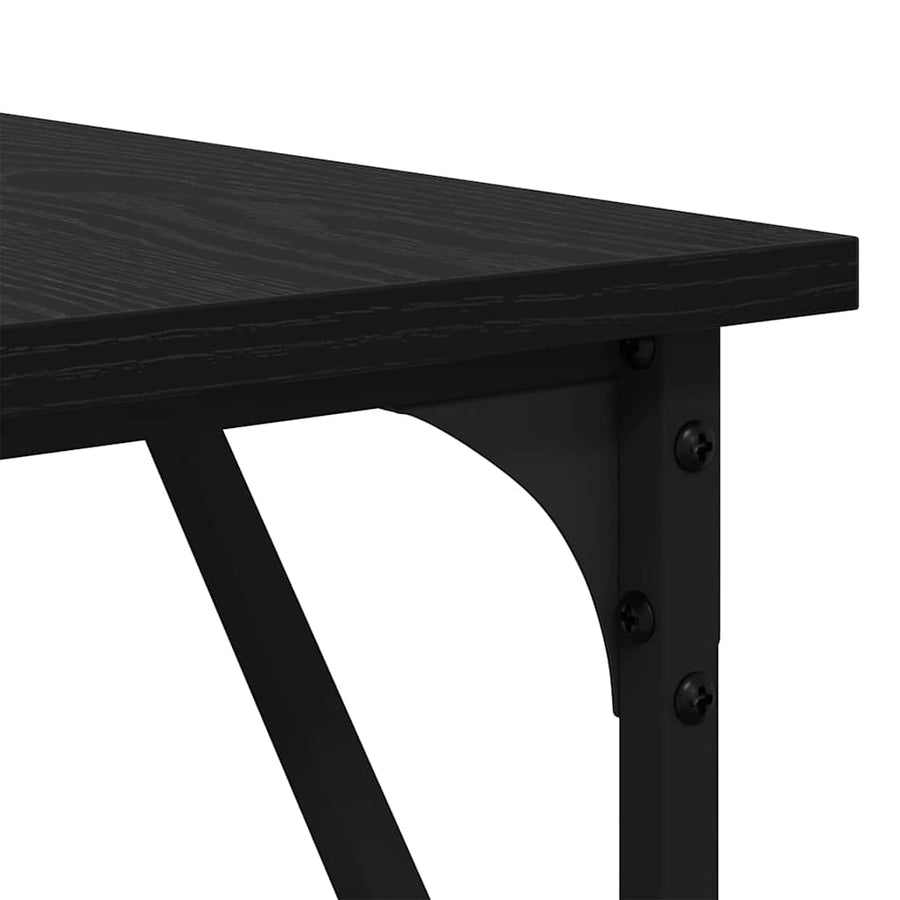Bureau Zwart Eiken 149 x 149 x 75 cm Bewerkt hout