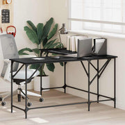Hoekbureau zwart eiken 149x149x75 cm