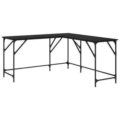 Bureau Zwart Eiken 149 x 149 x 75 cm Bewerkt hout