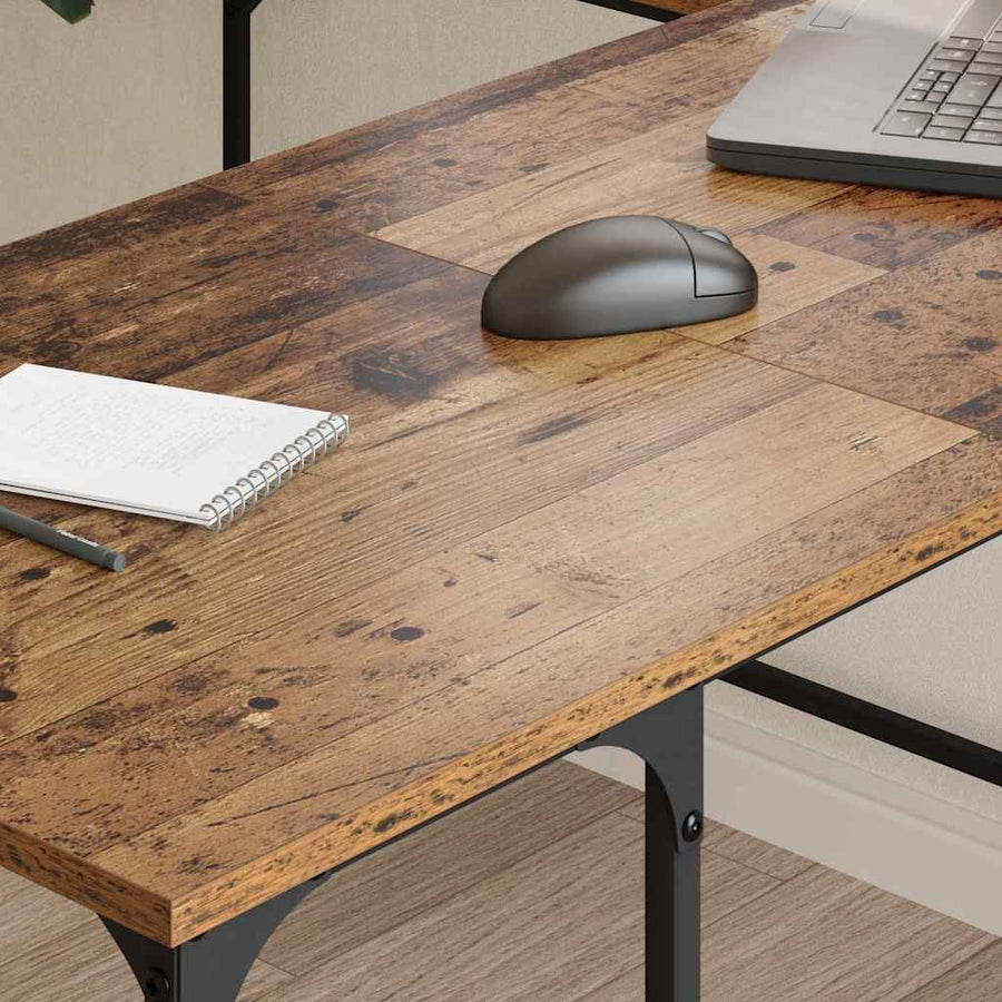 Bureau Oud Hout 139 x 139 x 75 cm Bewerkt hout