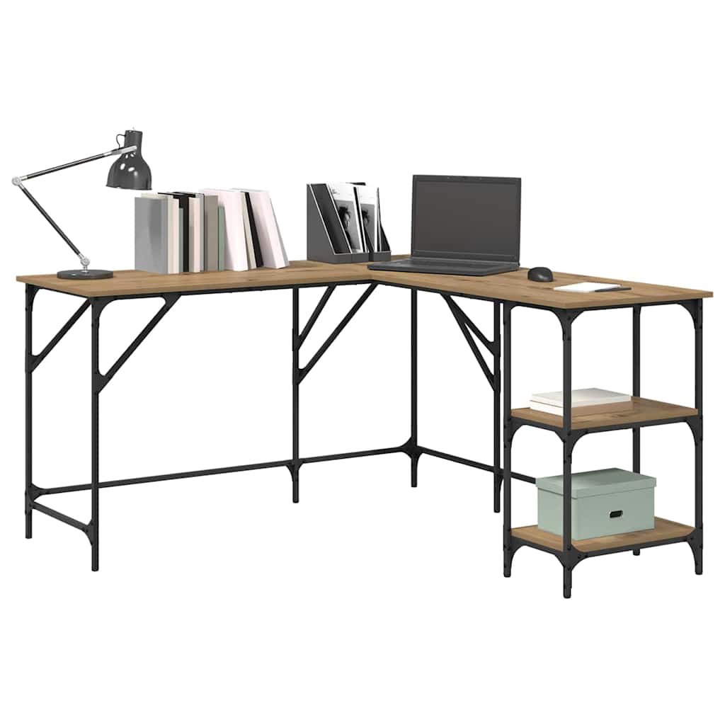 Bureau Artisan Eiken 139 x 139 x 75 cm Bewerkt hout