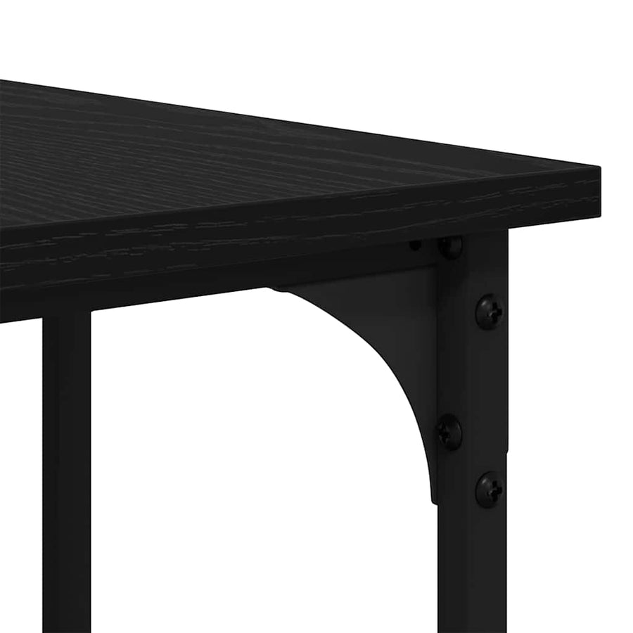 Bureau Zwart Eiken 139 x 139 x 75 cm Bewerkt hout