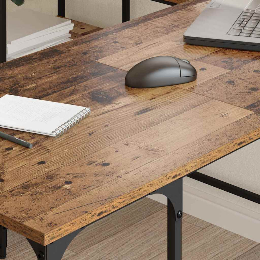 Bureau Oud Hout 139 x 139 x 75 cm Bewerkt hout