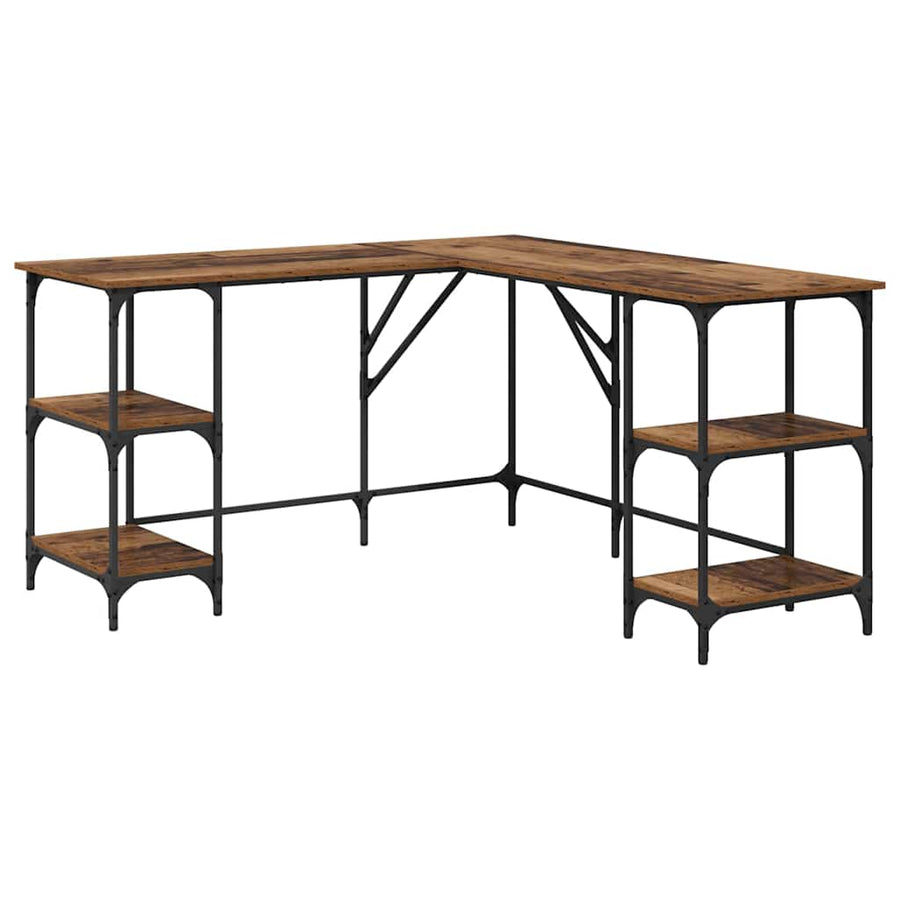 Bureau Oud Hout 139 x 139 x 75 cm Bewerkt hout