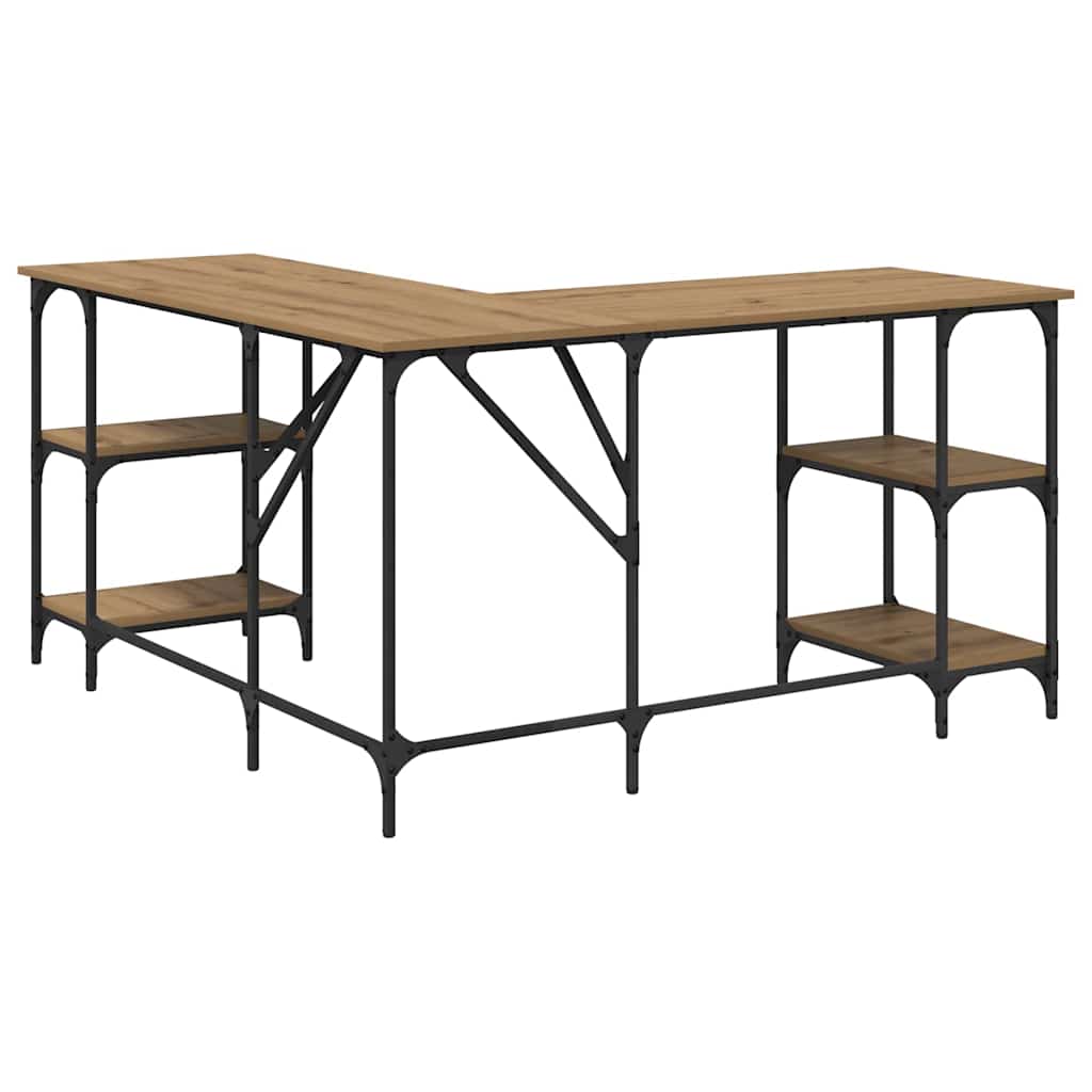 Bureau Artisan Eiken 139 x 139 x 75 cm Bewerkt hout