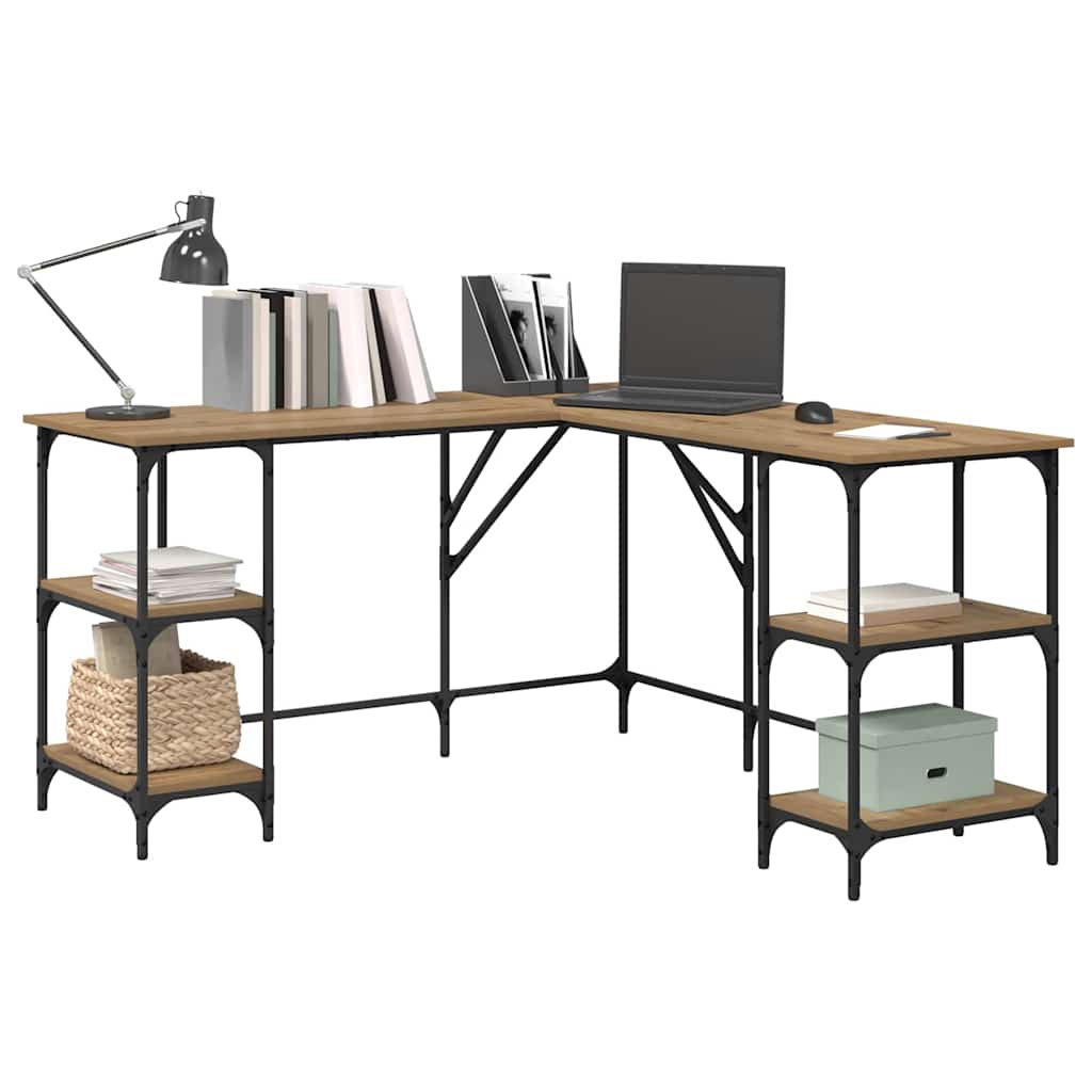 Bureau Artisan Eiken 139 x 139 x 75 cm Bewerkt hout