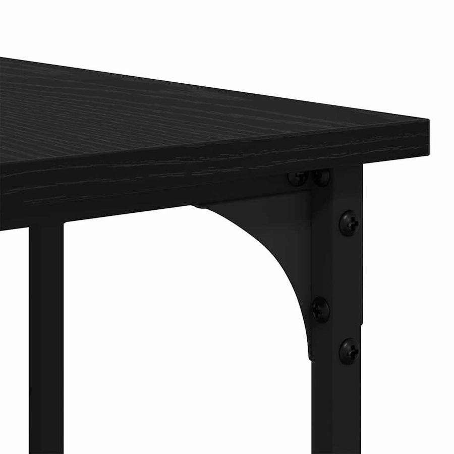 Bureau Zwart Eiken 139 x 139 x 75 cm Bewerkt hout