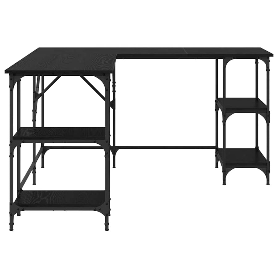 Bureau Zwart Eiken 139 x 139 x 75 cm Bewerkt hout