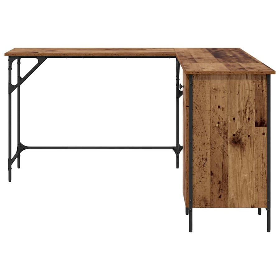 Bureau Oud Hout 141 x 141 x 75 cm Bewerkt hout