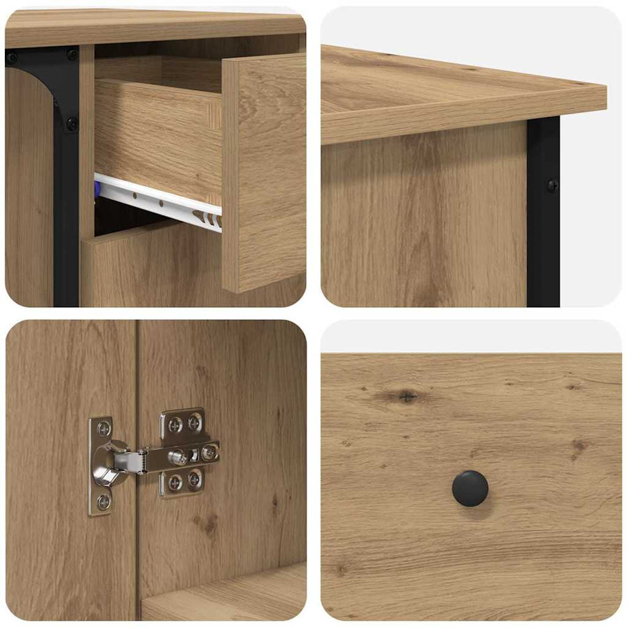 Bureau Artisan Eiken 141 x 141 x 75 cm Bewerkt hout