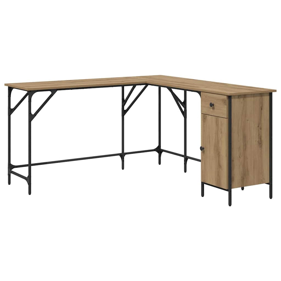 Bureau Artisan Eiken 141 x 141 x 75 cm Bewerkt hout