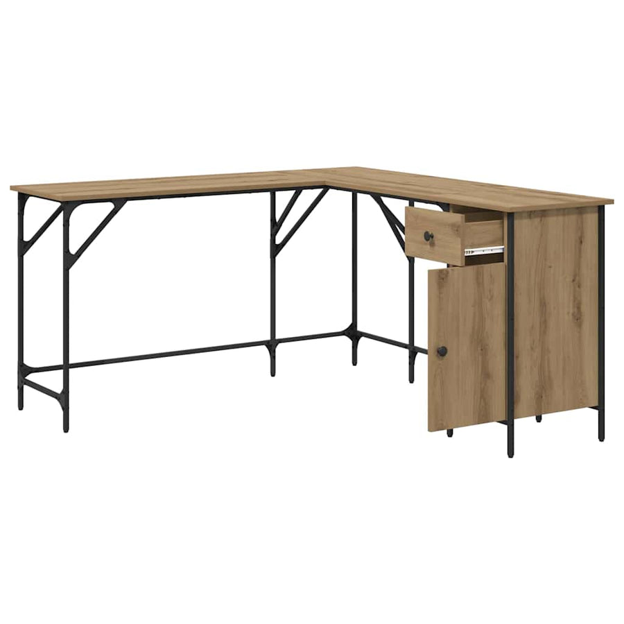 Bureau Artisan Eiken 141 x 141 x 75 cm Bewerkt hout