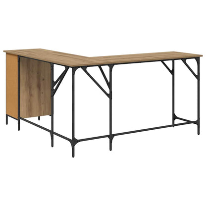 Bureau Artisan Eiken 141 x 141 x 75 cm Bewerkt hout