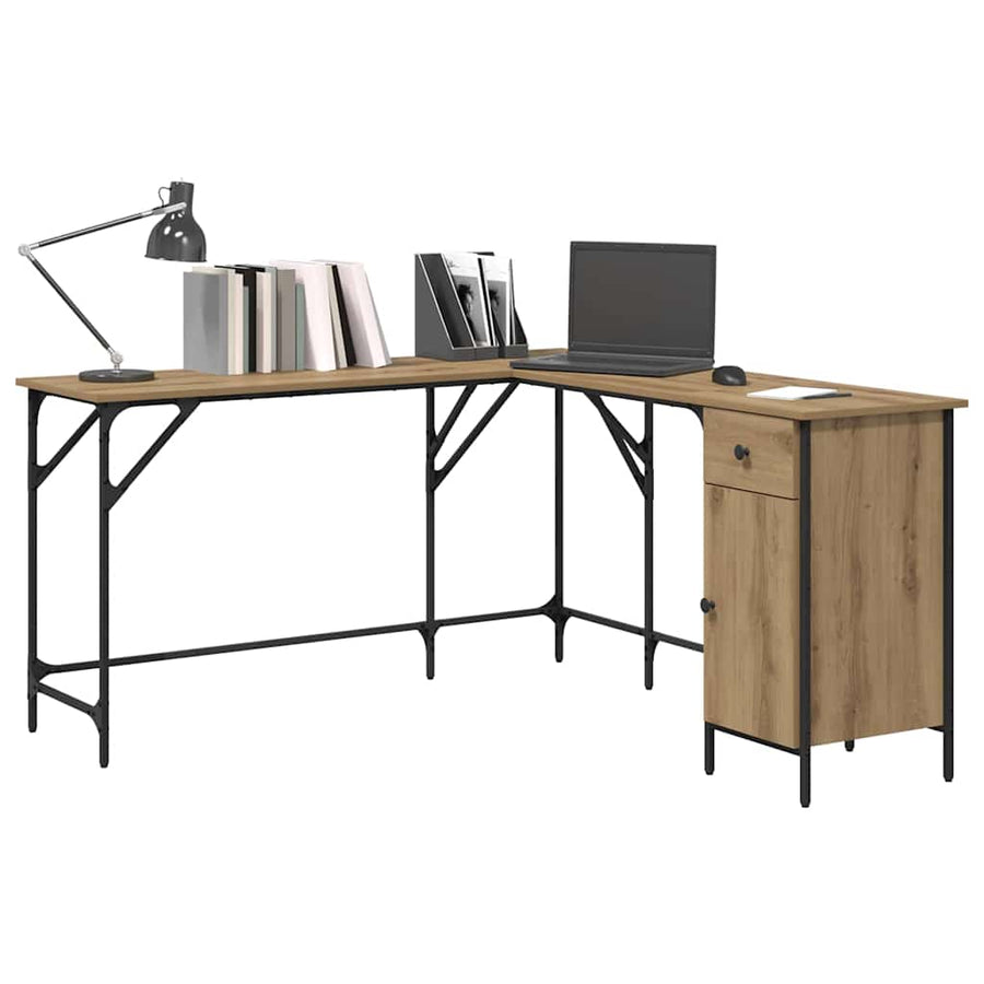 Bureau Artisan Eiken 141 x 141 x 75 cm Bewerkt hout