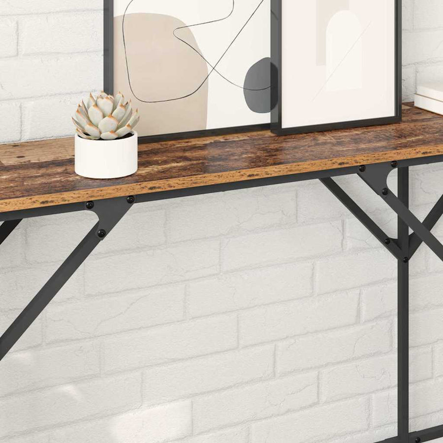 Wandtafel Oud Hout 180 x 30 x 75 cm Bewerkt hout